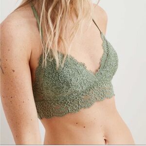 Aerie Olive Lace Bralette